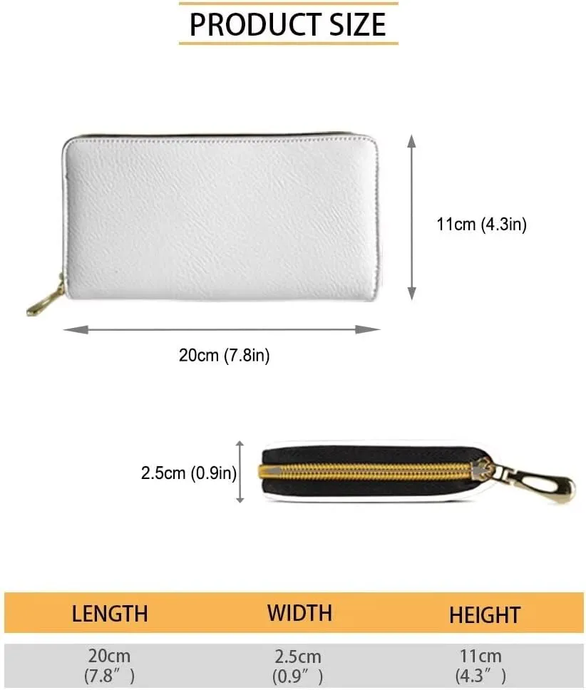 doginthehole Women's Wallet Aesthetic Starry Sky Wolf Design Large Capacity Zip Around Credit Card Holder Leather Ladies Wallet with Coin Purse