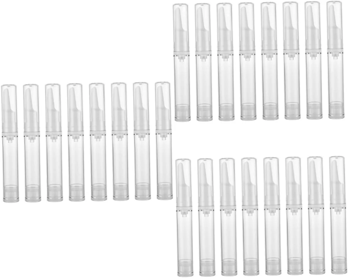 DOITOOL 3sets 10ml Empty Airless Pump Bottles Eye Containers Lotion Dispensers for Travel Daily Use 8pcs*3