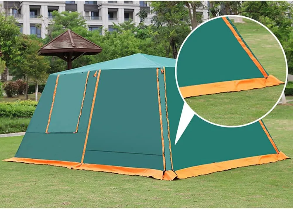 Dome Tent with Porch Automatic Pop Up Tent Sun Shelter Easy Set Up Double Layer Family Camping Tents with Carrying Bag for Outdoor Camping, Fishing, BBQ
