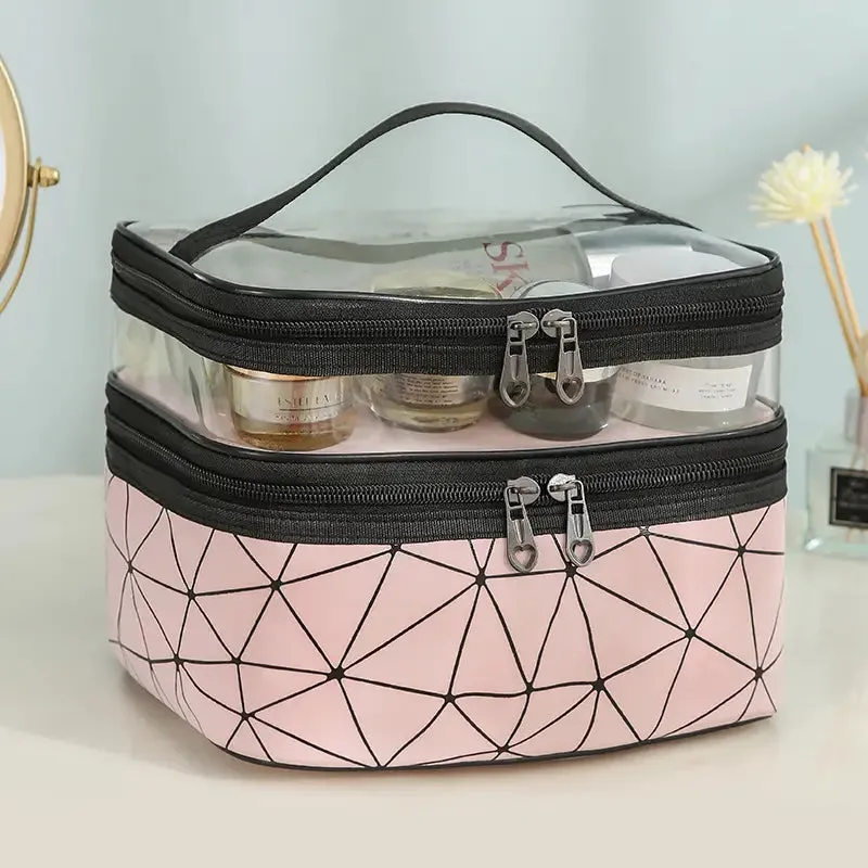 Double Layer Diamond Cosmetic Bag
