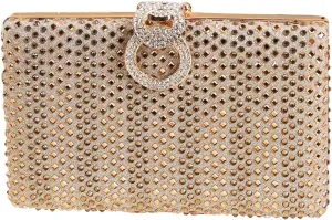 Dreubea Women's Fashion Rhinestone Evening Handbag Shiny Clutch Bag