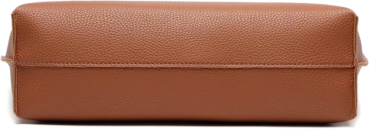 Dreubea Women's Soft Faux Leather Tote Shoulder Bag from, Big Capacity Tassel Handbag