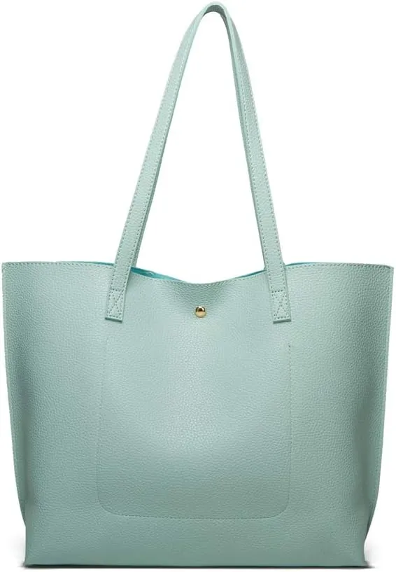 Dreubea Women's Soft Faux Leather Tote Shoulder Bag from, Big Capacity Tassel Handbag