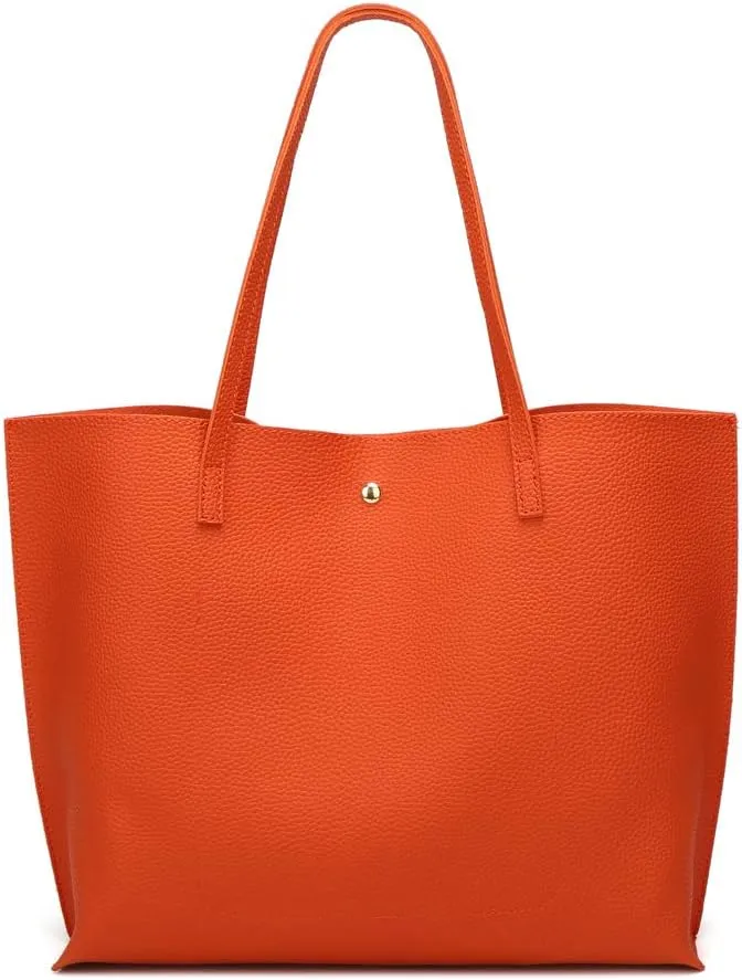 Dreubea Women's Soft Faux Leather Tote Shoulder Bag from, Big Capacity Tassel Handbag
