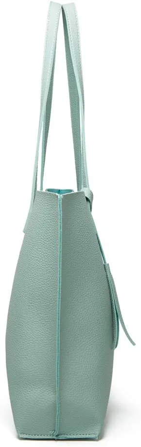 Dreubea Women's Soft Faux Leather Tote Shoulder Bag from, Big Capacity Tassel Handbag
