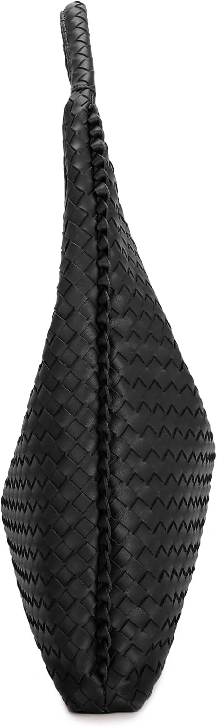 E Woven Hobo Bag for Women Large Tote Bag Top Handle Shoulder Handbag