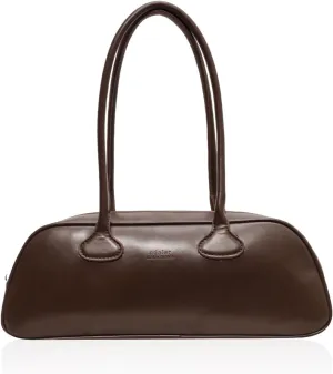 East West Bag, Women Fashion Shoulder Bag Large Capacity PU Leather Small Handbag Solid Color Retro Commuting Bag