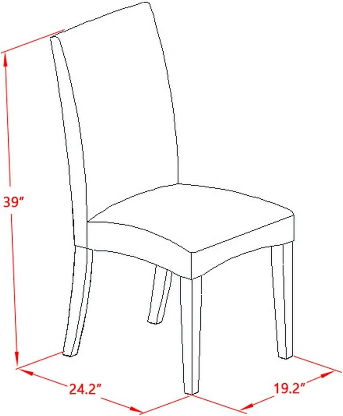 East West Furniture DRP4T16 Driscol Parson Kitchen Chairs - Dark Khaki Linen Fabric Upholstered Dining Chairs, Set of 2, Oak