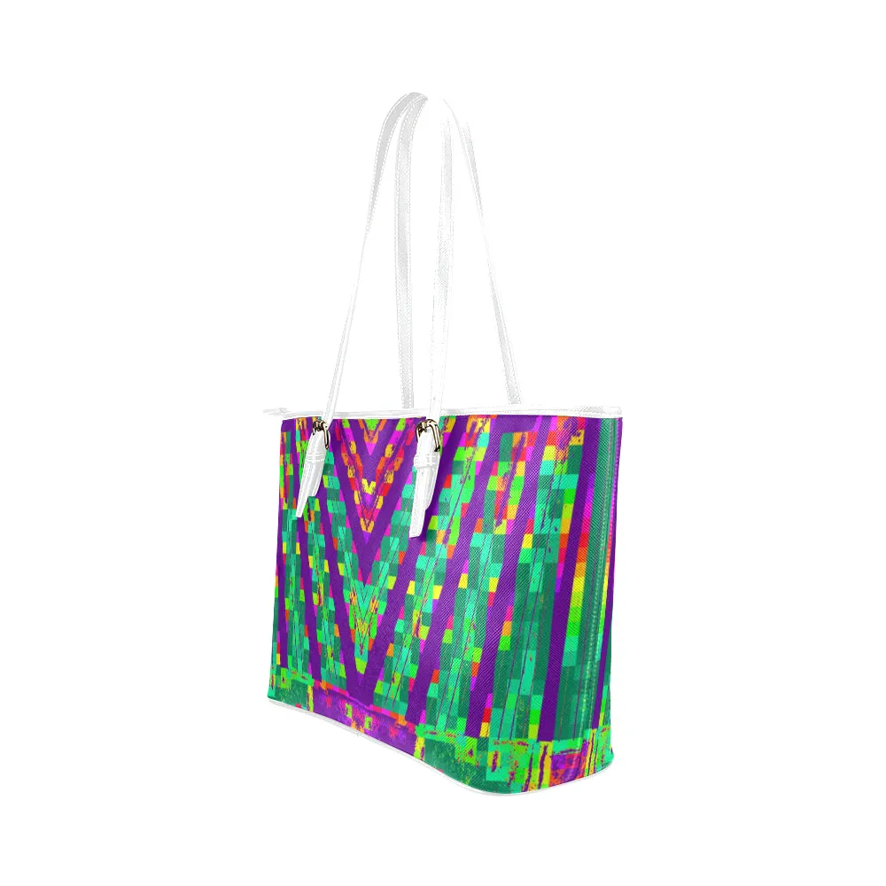 Electro Tribal Jane Leather Tote Bag /Small