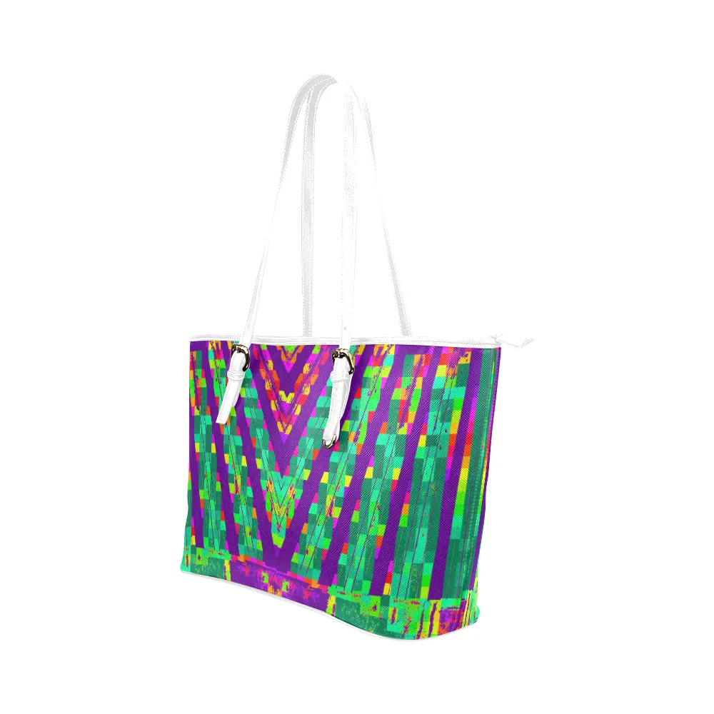 Electro Tribal Jane Leather Tote Bag /Small