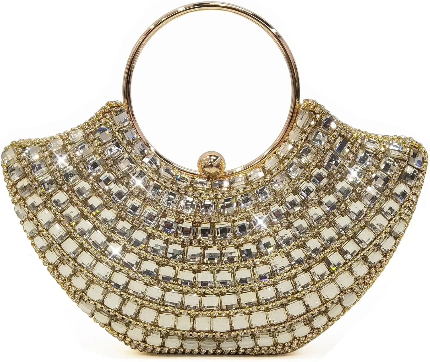 Evening Bag for Women，Lip Shaped Rhinestone Clutch Bridal Wedding Purse Party Prom Handbag