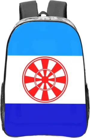 Ewenke National Flag Transparent Backpack-16-Inch Pvc Clear Backpack With Side Pockets,Black