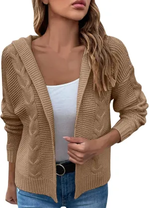 Fall Sweaters for Women Solid Color Knit Cardigan Sweater Jacket Nautical Sweaters Women One Shoulder Loose