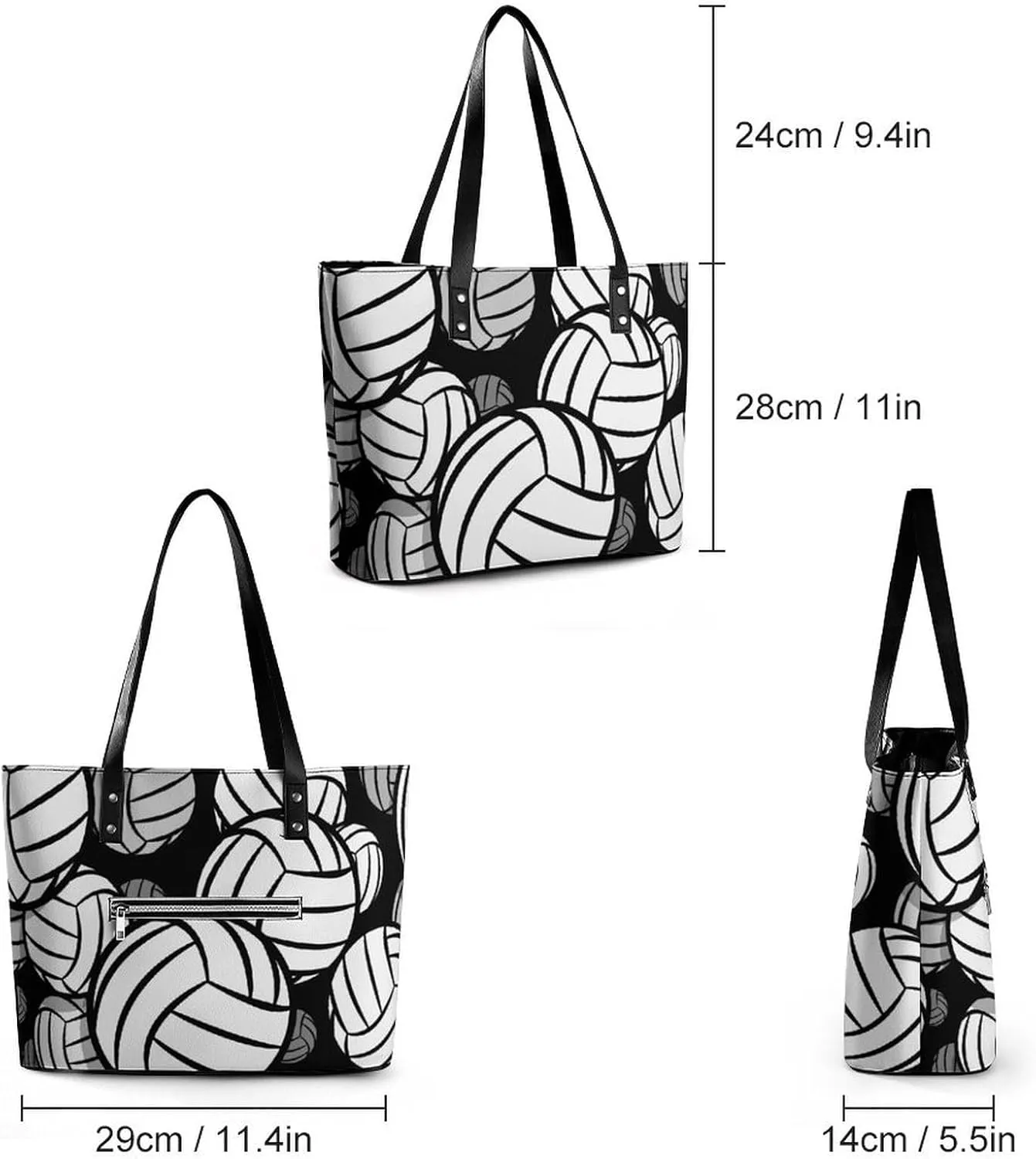 Fashion Large Capacity Satchel Tote Bag Casual Shoulder Bag Soft Leather Purse