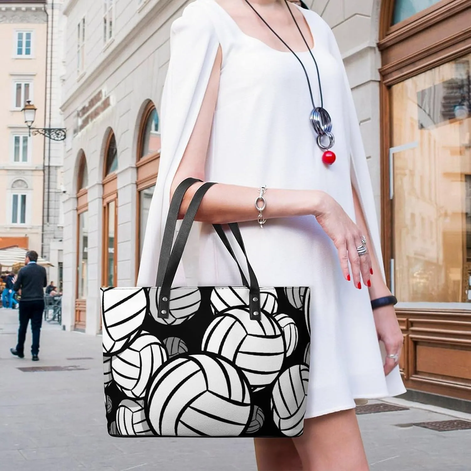 Fashion Large Capacity Satchel Tote Bag Casual Shoulder Bag Soft Leather Purse