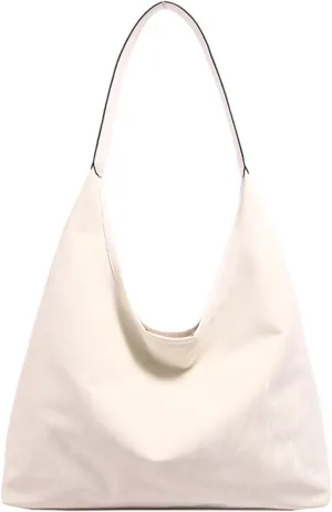 Fashion Women Large Capacity PU Leather Underarm Bag Textured Solid Color Shoulder Bag Casual Travel Shopping Handbag
