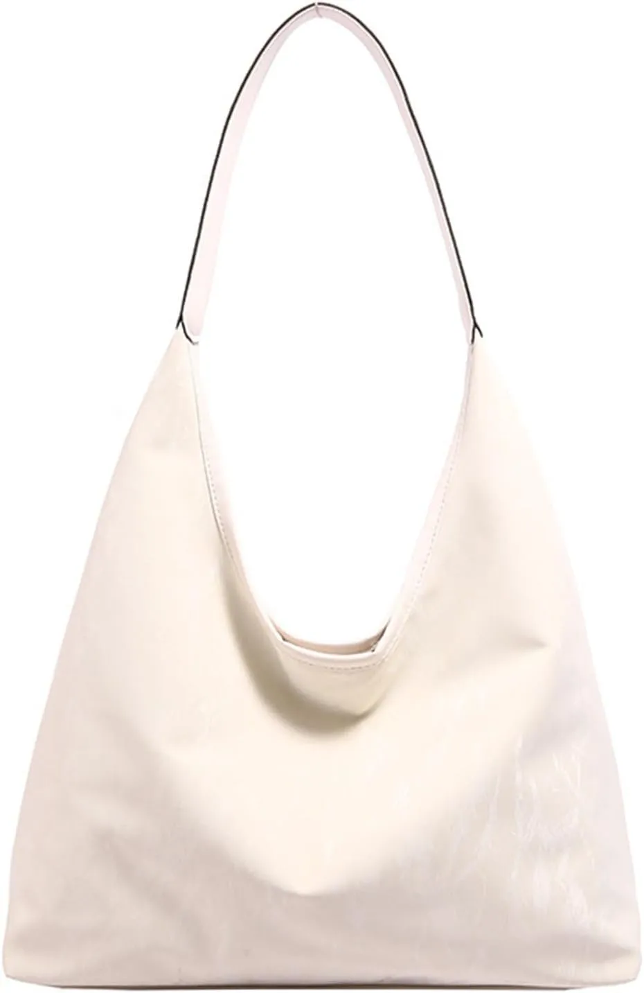 Fashion Women Large Capacity PU Leather Underarm Bag Textured Solid Color Shoulder Bag Casual Travel Shopping Handbag