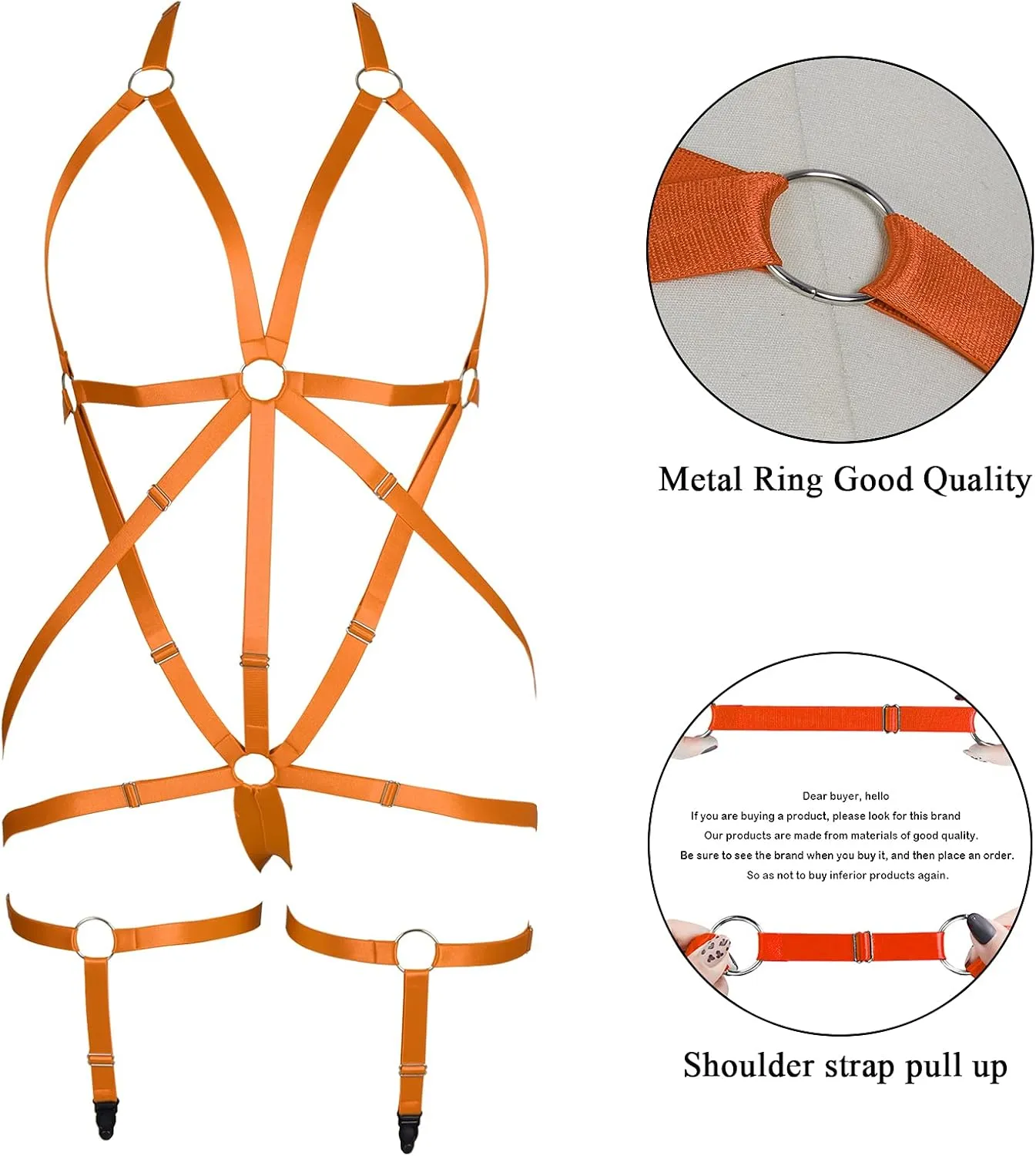 Fat Women Full Body Harness Garter Belt Plus Size Cage Hollow Out Frame Stockings Bra Set Punk Goth Rave Clothing