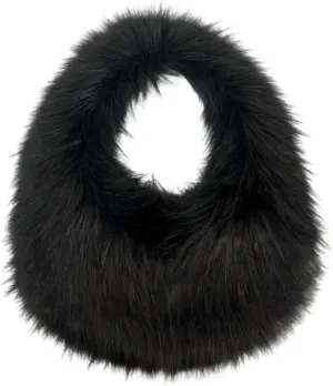 Faux Fur Hobo Shoulder Bag for Women - Large Cute Fluffy Tote Plush Handbag Y2K Furry Purse
