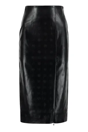 Faux leather skirt