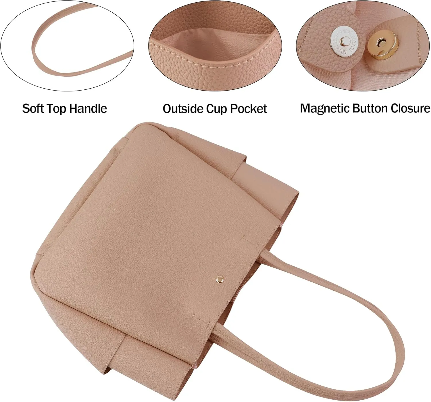 Faux Leather Tote Bag for Women Large Capacity Shoulder Bag Womens Oversized Tote Bag