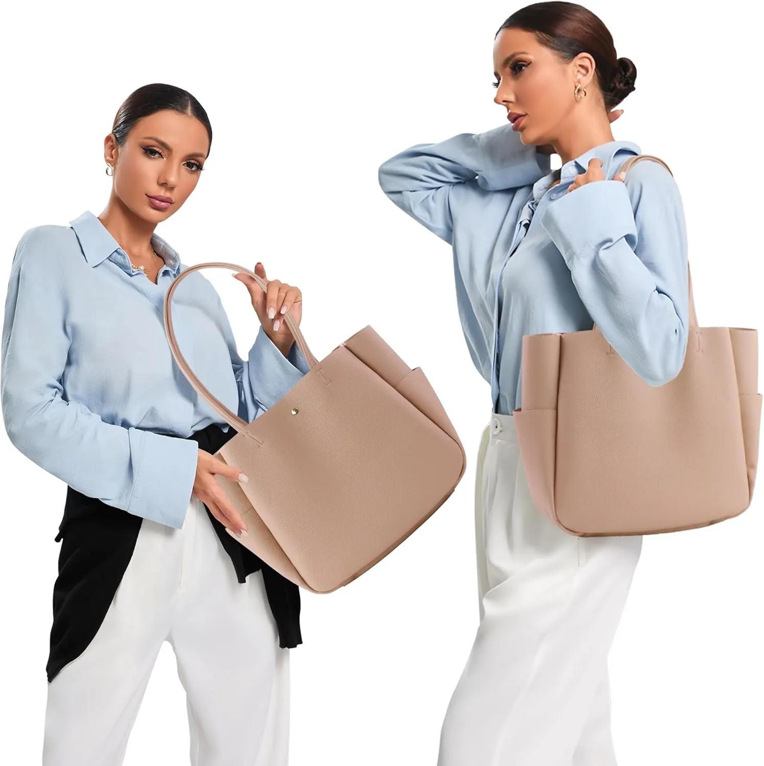 Faux Leather Tote Bag for Women Large Capacity Shoulder Bag Womens Oversized Tote Bag