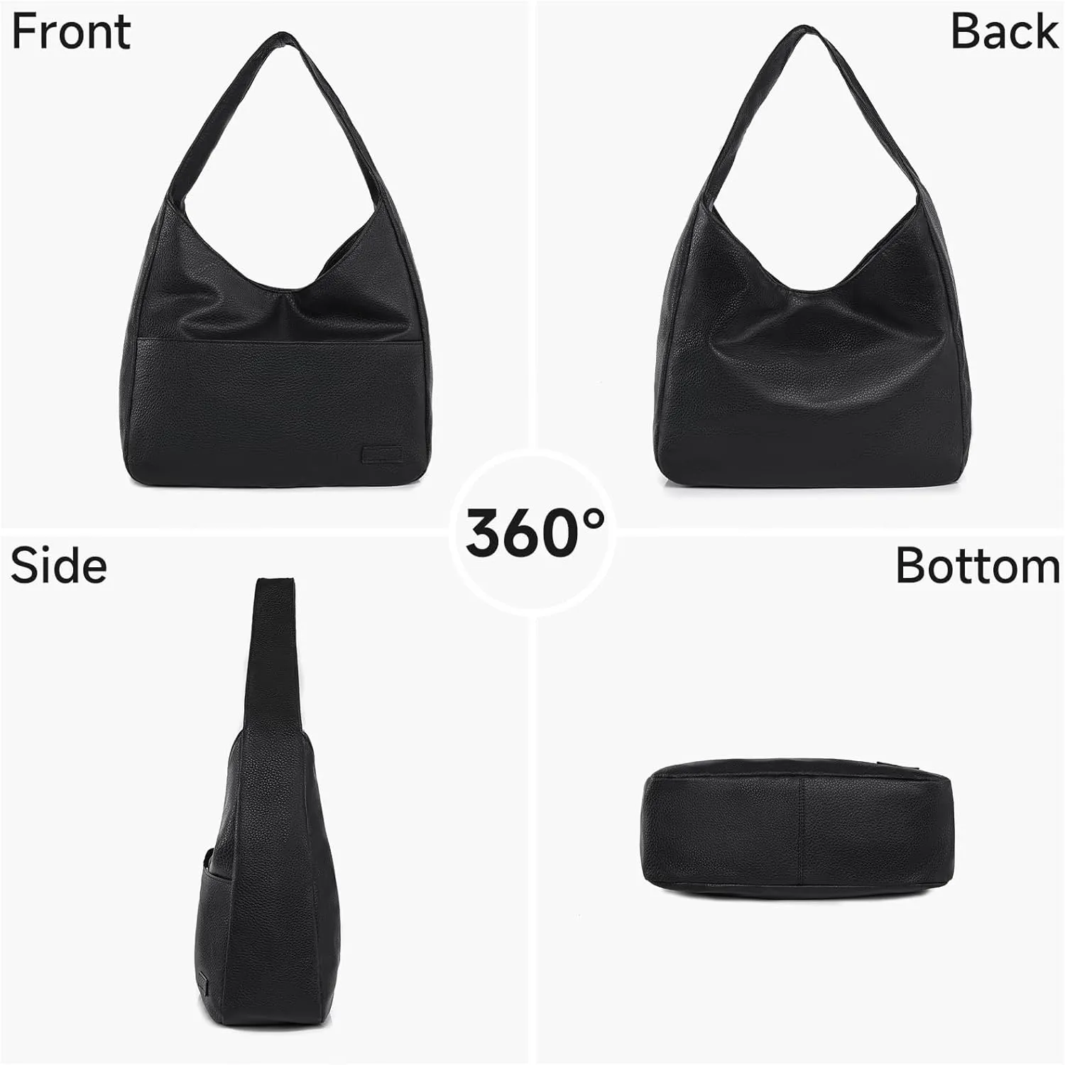 Faux Leather Tote Bag, Shoulder Bag for Women Satchel Handbag Crossbody Soft Women's Hobo Handbags