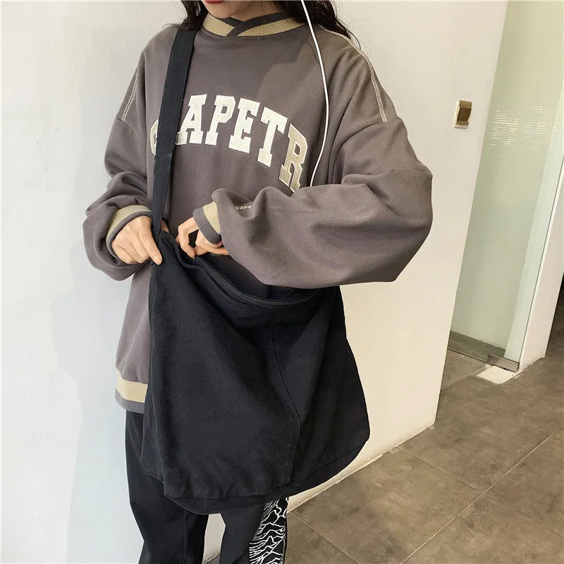 Female College For Class Style Large Shoulder Bags