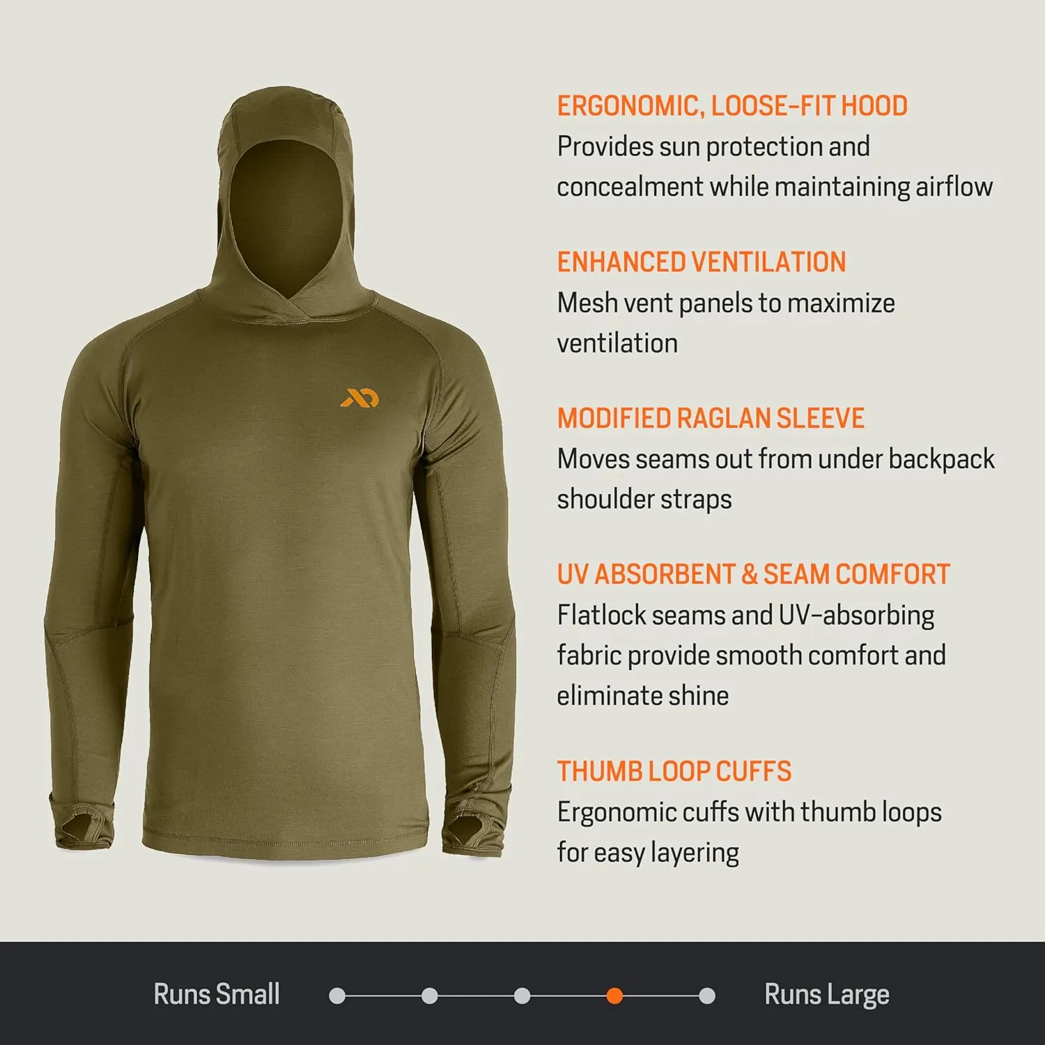 First Lite Men’s Wick Hoody - Merino Wool Ultralight Camo Hunting Base Layer, Quick Dry, UV Protection Hunting Clothing