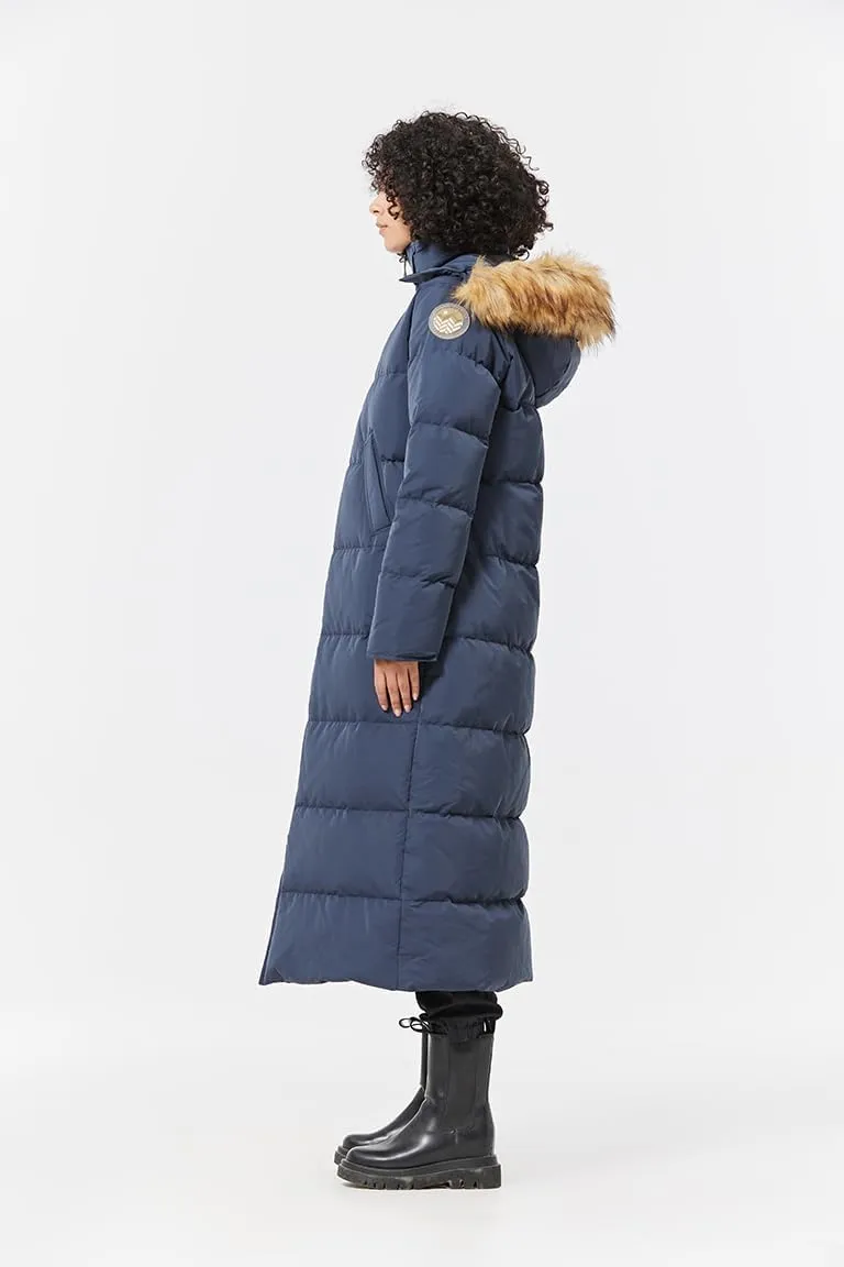 Fitouch Women's Waukee Long Down Coat Parka Jacket | 750  Fill Power | Full-Length