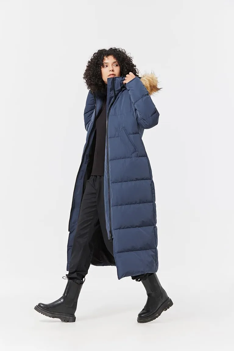 Fitouch Women's Waukee Long Down Coat Parka Jacket | 750  Fill Power | Full-Length
