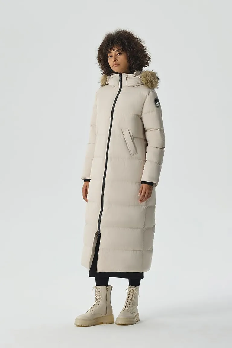 Fitouch Women's Waukee Long Down Coat Parka Jacket | 750  Fill Power | Full-Length