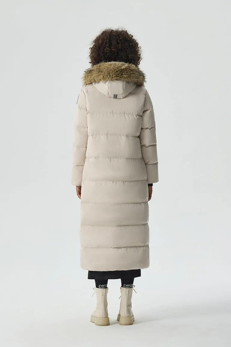 Fitouch Women's Waukee Long Down Coat Parka Jacket | 750  Fill Power | Full-Length