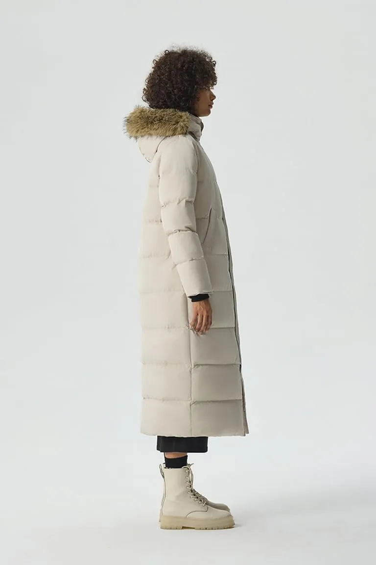 Fitouch Women's Waukee Long Down Coat Parka Jacket | 750  Fill Power | Full-Length