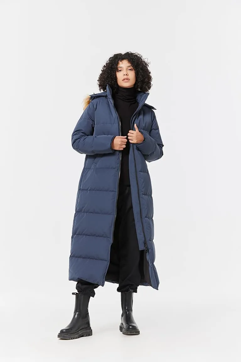 Fitouch Women's Waukee Long Down Coat Parka Jacket | 750  Fill Power | Full-Length