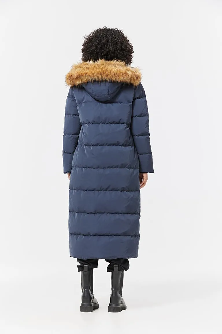Fitouch Women's Waukee Long Down Coat Parka Jacket | 750  Fill Power | Full-Length