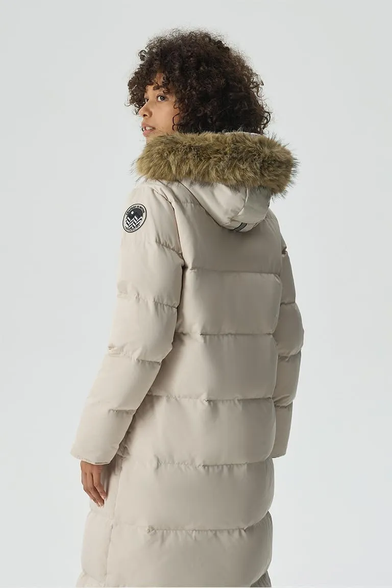 Fitouch Women's Waukee Long Down Coat Parka Jacket | 750  Fill Power | Full-Length