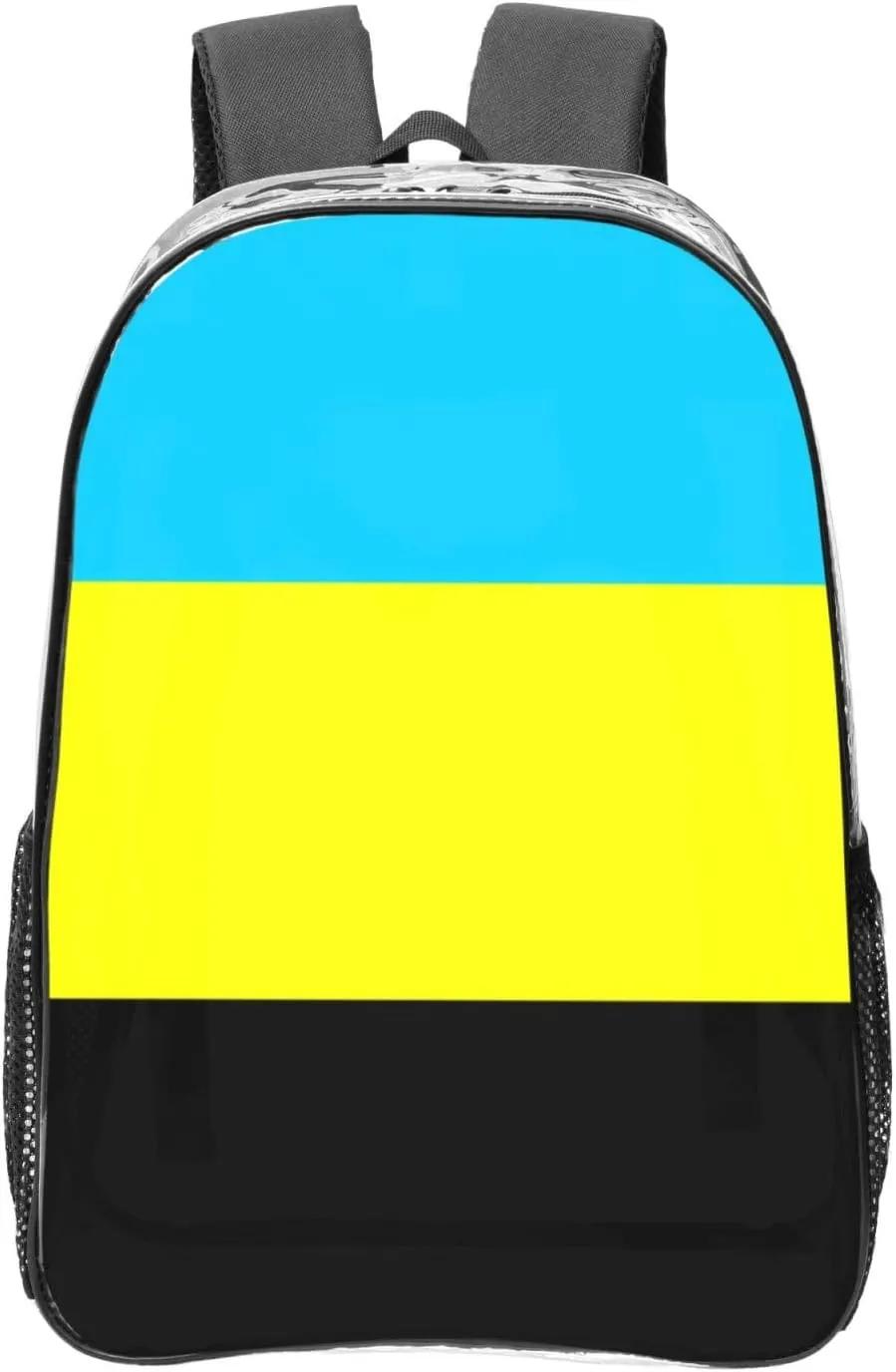 Flag Of The Sultanate Of Burongan Transparent Backpack-16-Inch Pvc Clear Backpack With Side Pockets,Black