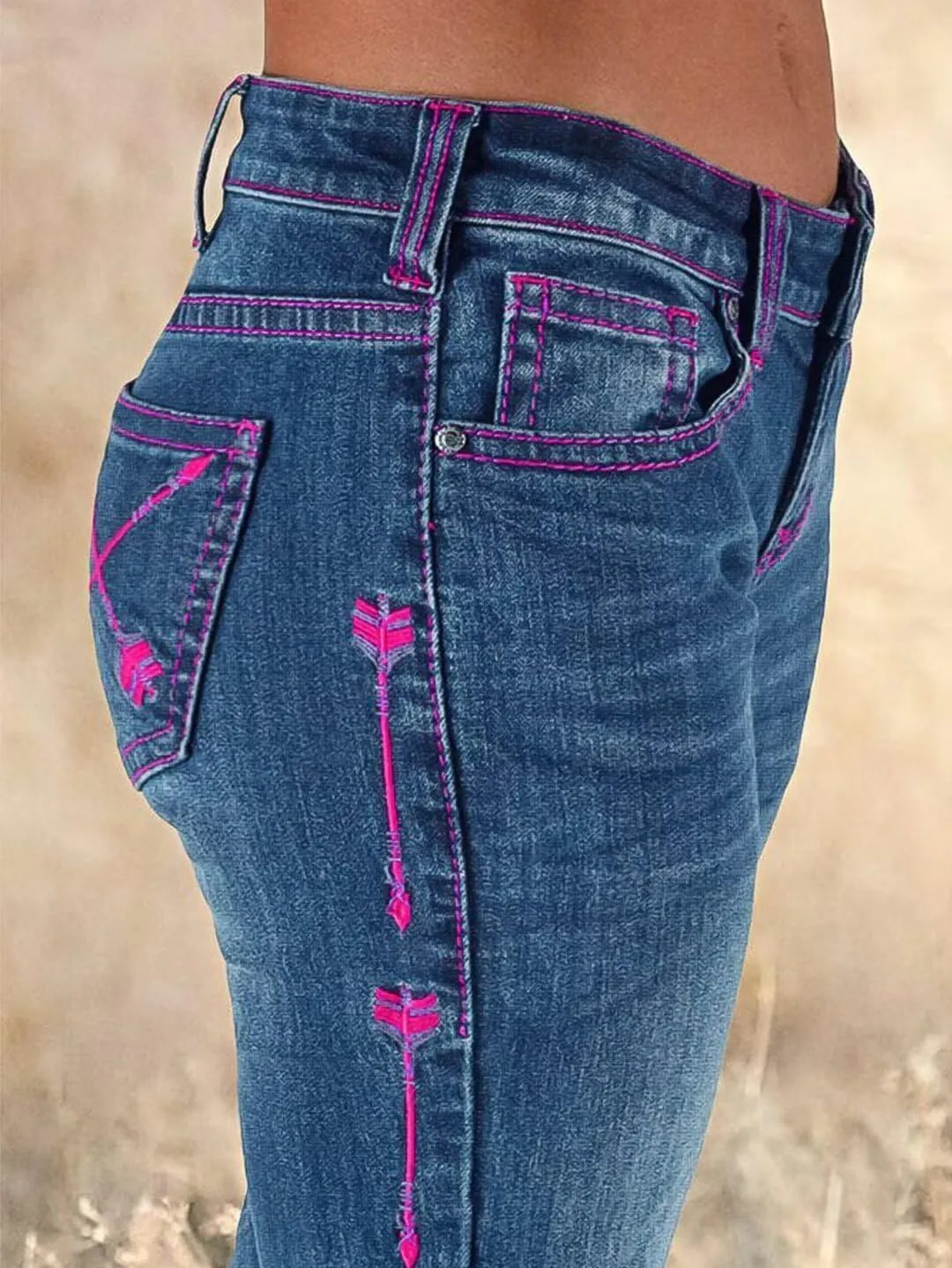 Flamingals Boot Cut Jeans for Women Embroidery Mid Waist Wash Tummy Control Jean Flare Stretchy Jeans Denim Jeans