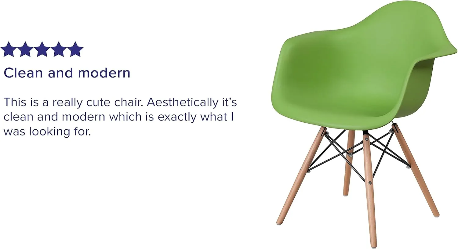 Flash Furniture Alonza Series Green Plastic Chair with Wooden Legs