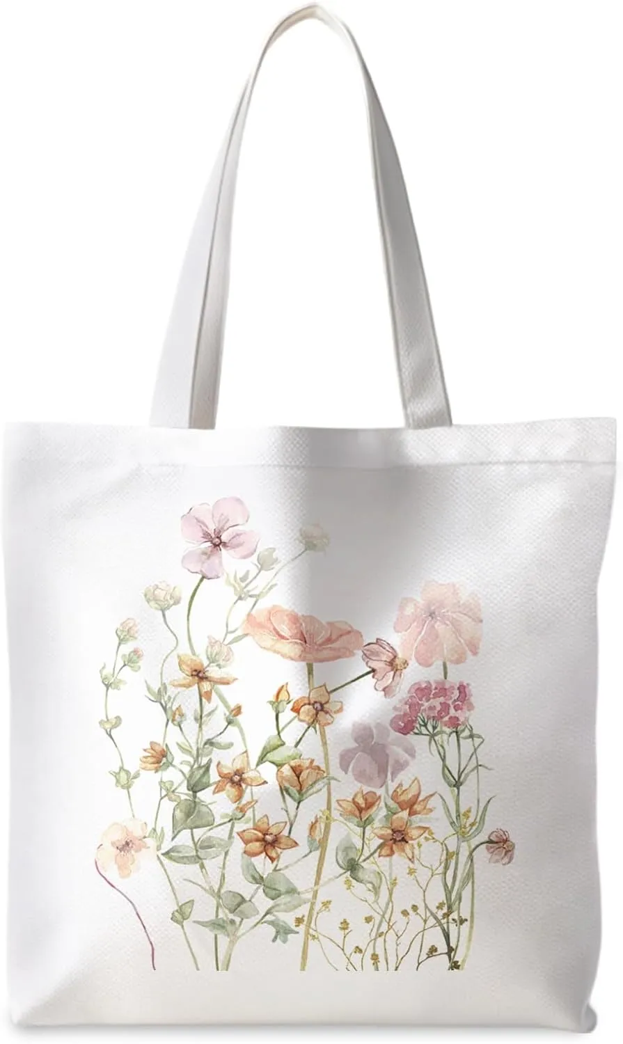 Floral Tote Bag, Floral Bag for Women, Reusable Grocery Bags Shopping Bags