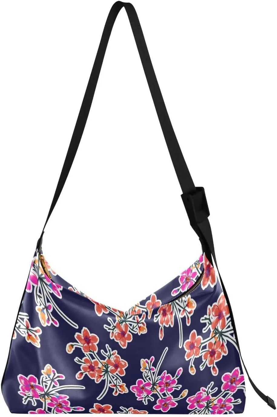 Flower Print Leather Crossbody Purse Water-Resistant Sling Bag for Women Crossbody Purse Leather Shoulder Handbag Patternt 1