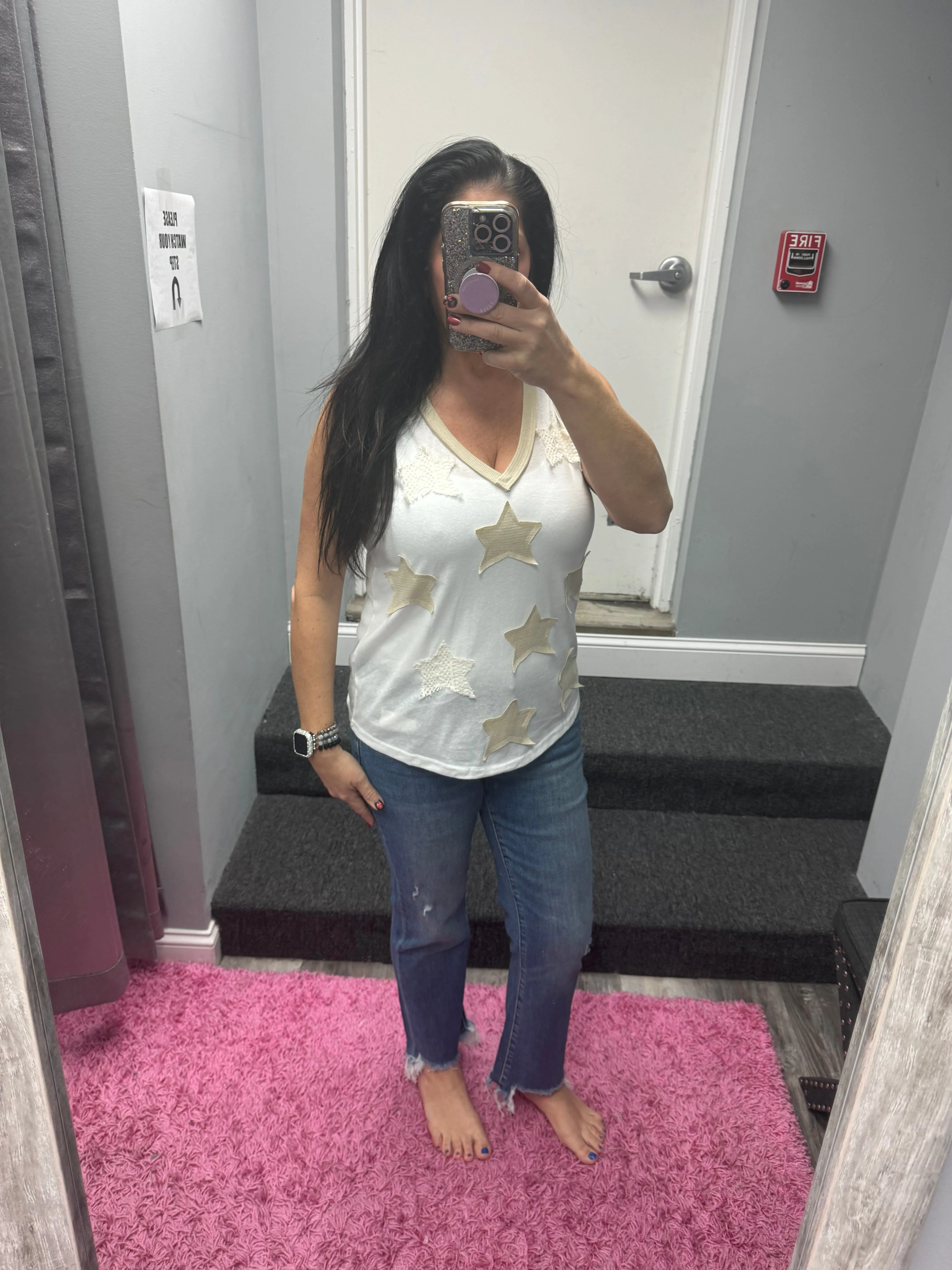 FLYING MONKEY MID RISE DISTRESSED HEM ANKLE BOOTCUT JEANS - QUINCE
