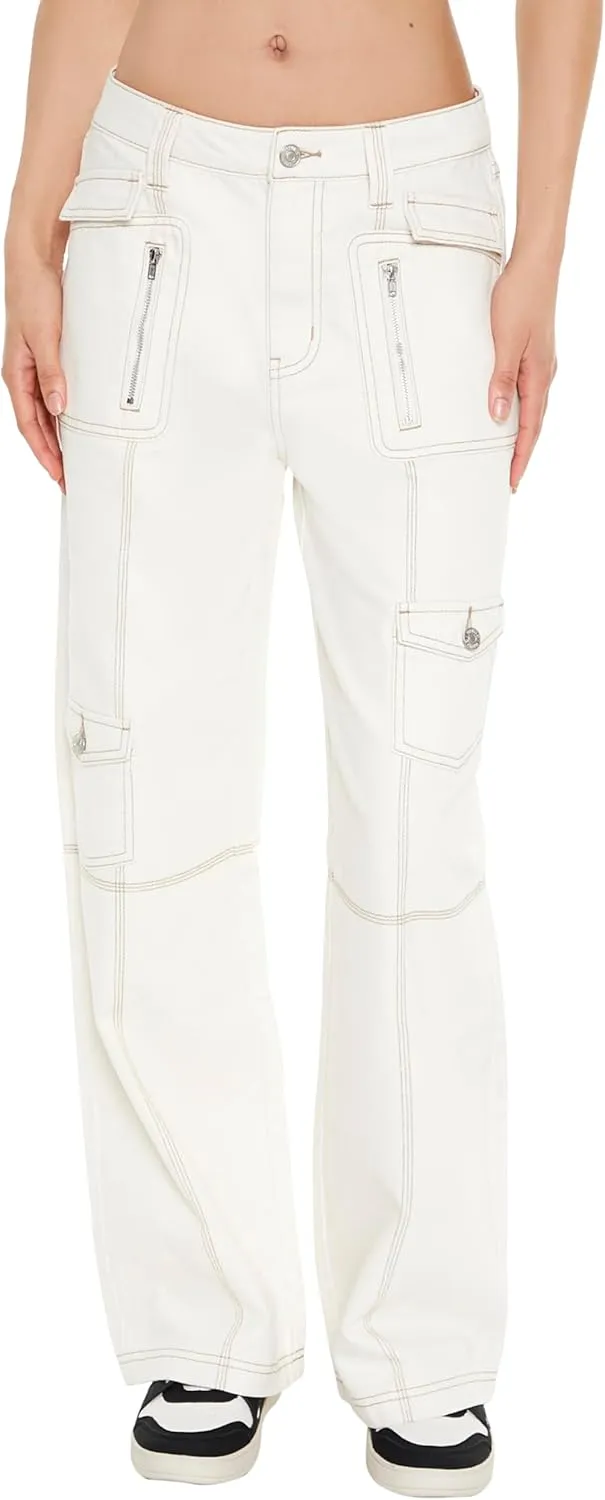 Forever 21 Women's Straight-Leg Cargo Pants