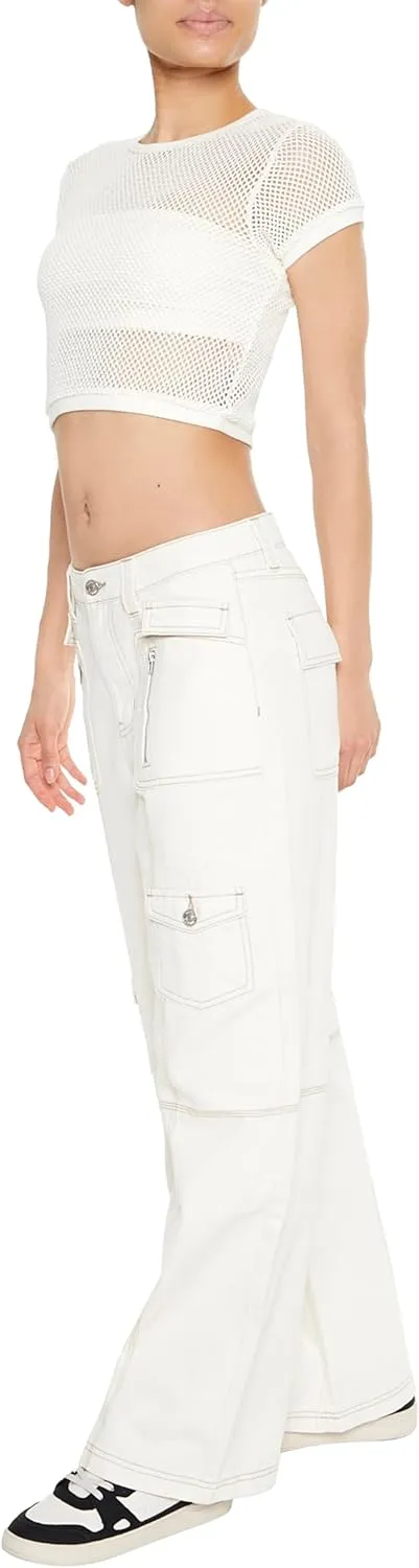 Forever 21 Women's Straight-Leg Cargo Pants