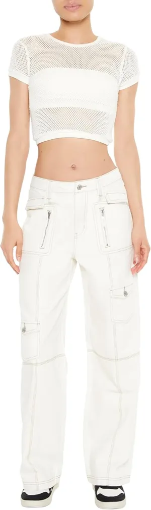 Forever 21 Women's Straight-Leg Cargo Pants