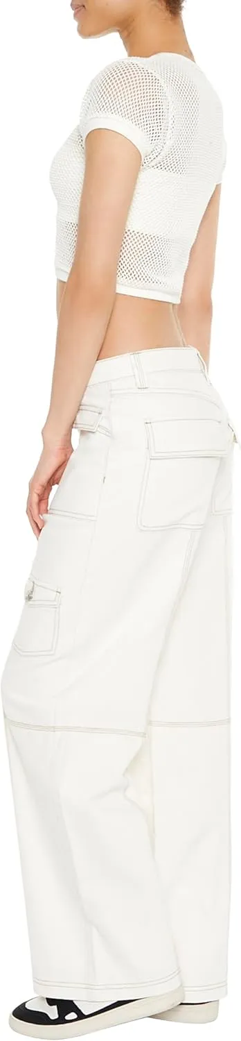 Forever 21 Women's Straight-Leg Cargo Pants