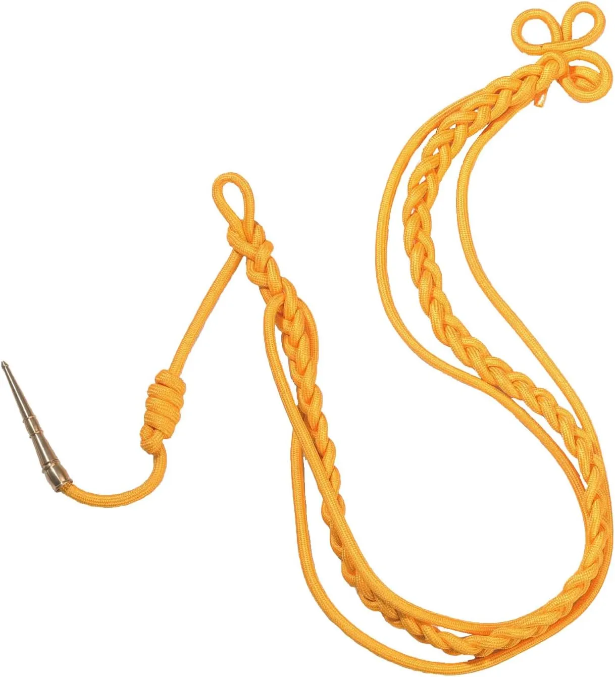 French Single One Color Shoulder Cord with Nickel Tip