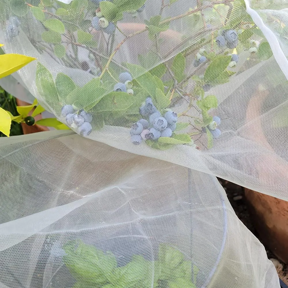 Fruit Tree Protection Bags 2.5x3.5 FT in 4 Pack | Multiple Size Garden Netting for Fruit & Vegetable Protection | White Plant Net Cover for Blueberry & Tomato | Bird & Insect Mesh Fabric Protector