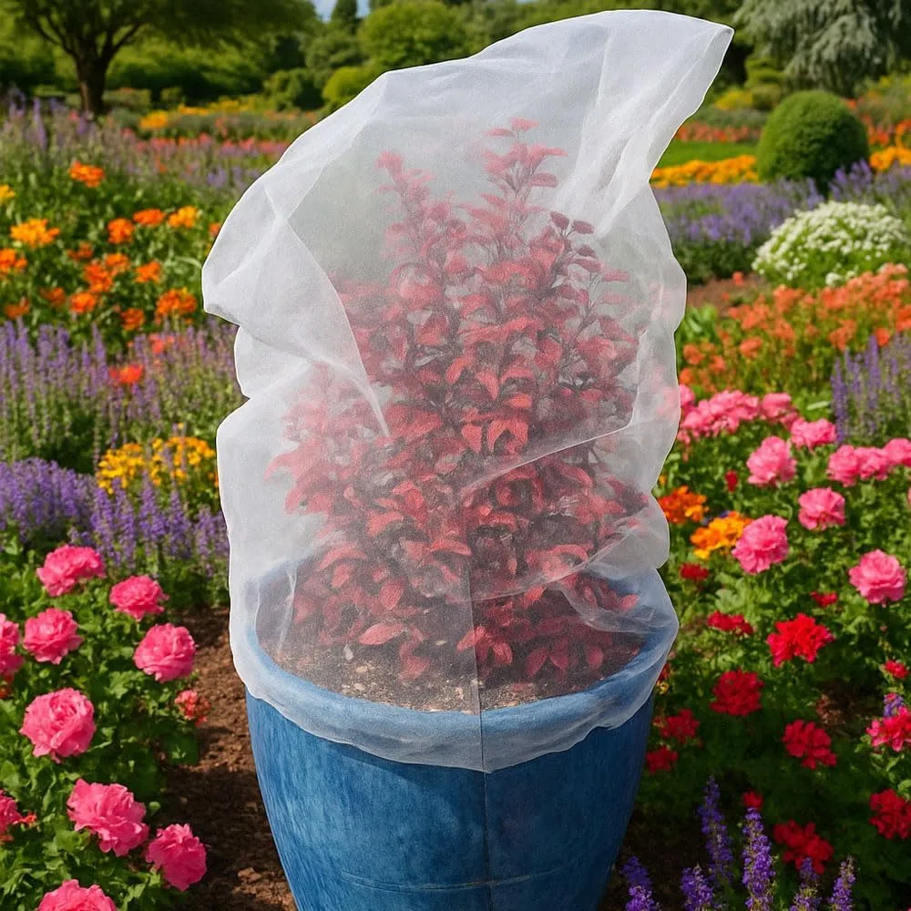 Fruit Tree Protection Bags 2.5x3.5 FT in 4 Pack | Multiple Size Garden Netting for Fruit & Vegetable Protection | White Plant Net Cover for Blueberry & Tomato | Bird & Insect Mesh Fabric Protector